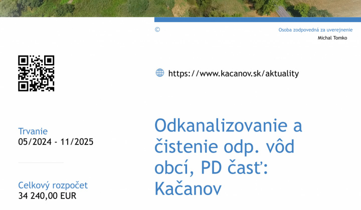Aktuality / Odkanalizovanie a čistenie odpadových vôd obcí Bracovce, Falkušovce, Kačanov a Ložín, PD časť: Ložín, kód projektu: 401406B129 - foto
